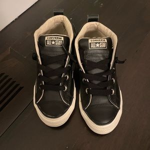 Kids Converse Leather High Tops